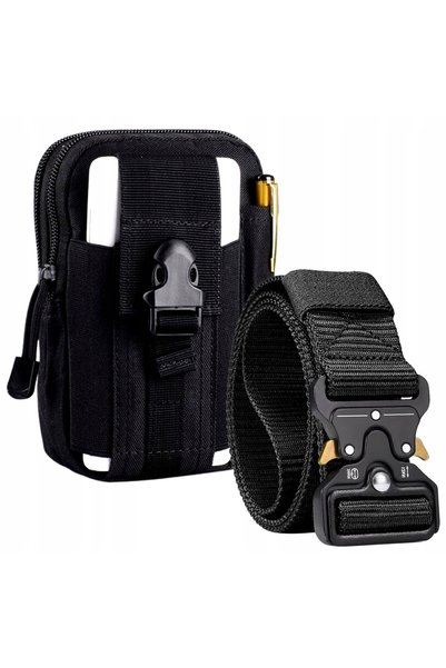 Edibazzar SET Kit militar: geantă tactică de talie + centură militară