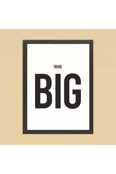 Generic Think Big Motivational Wall Art Framed Canvas – Inspirational Quote P...