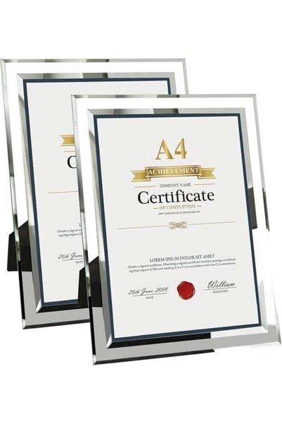 Generic 2 packs silver A4 picture frame, certificate holder, glass, diploma s...