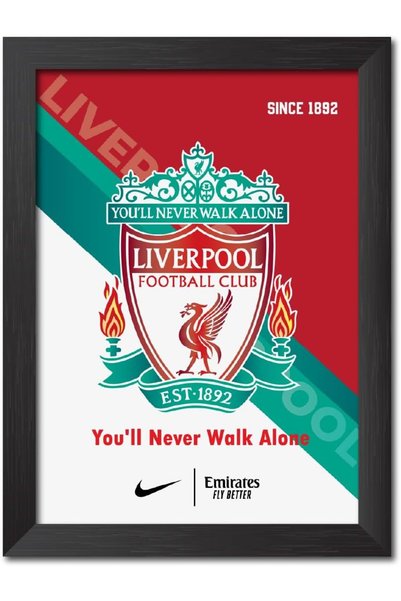 Generic TenorArts Liverpool FC Club Logo Poster With Black Wooden Textures fo...
