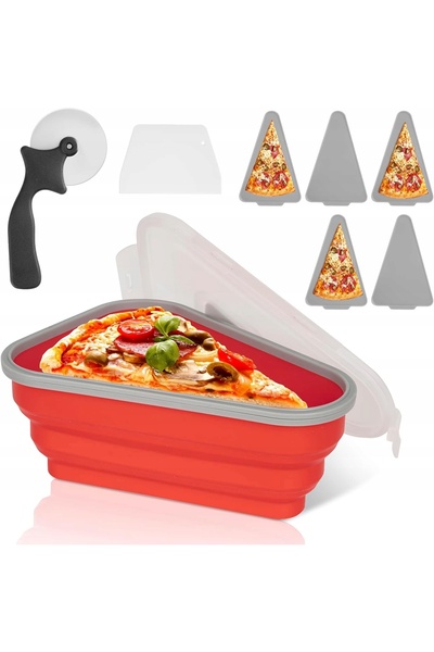 NO BRAND Cutie pliabilă pentru micul dejun, pentru trei feluri de pizza, pent...