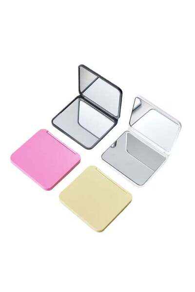 Generic Double-Sided Square Makeup Mirror - Portable Compact Pocket Mirror wi...
