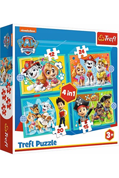 Trefl PUZZLE 4 ÎN 1 ECHIPA PATROLAȚILOR 34346