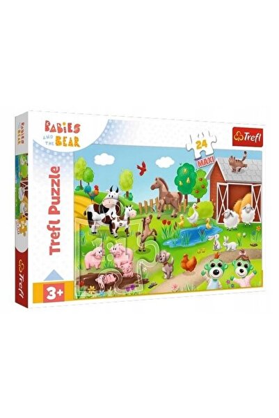 Trefl PUZZLE 24 MAXI BOBASKI ȘI URSUL. BOBASKI ȘI ANIMALELE 14372