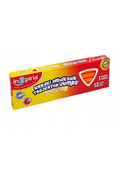 Inspiria Creioane triunghiulare ORANGE Jumbo 12 bucăți