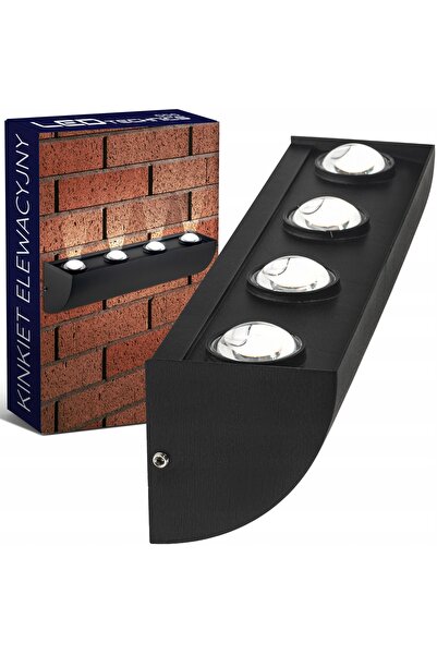 LEDtechnics Lampă de perete LED 4W 360lm pentru fațadă și grădină, de exterior