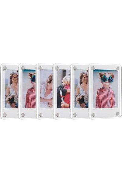 Generic Acrylic Fridge Magnetic Frame for Polaroid, 60X90mm Mini Picture Fram...