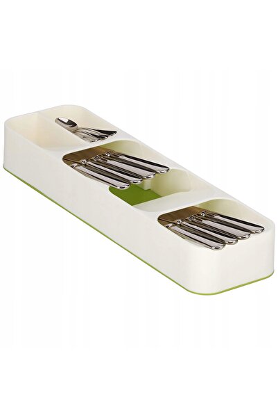 Springos Organizator de tacâmuri și ustensile pentru sertar, alb, recipient d...