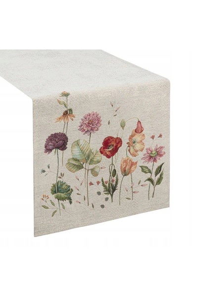 Eurofirany 1239/POP 45x140 cm tapiserie decorativă retro folclorică cu flori,...