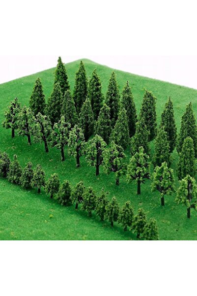 NO BRAND Set de 25 de miniaturi de copaci în miniatură pentru peisaje foresti...