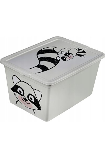 BranQ Cutie de depozitare jucării cu capac X BOX DECO Gri 15L - SHOP