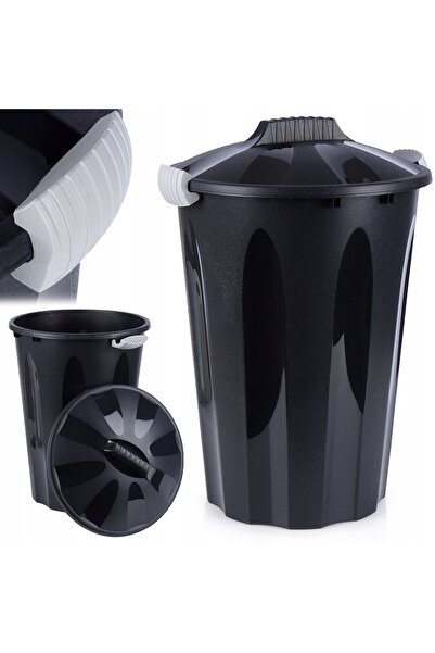 Vilde Coș de gunoi din plastic cu capac și cleme, 40L