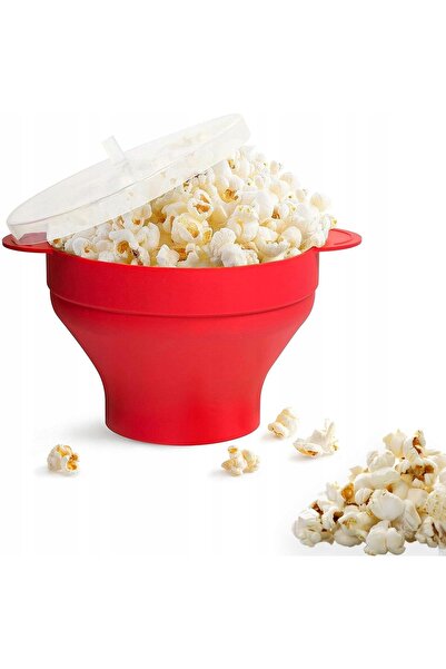 NO BRAND Bol pliabil pentru preparat popcorn, din silicon, pentru microunde +...