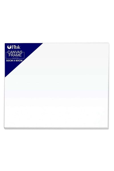 Generic Fitak Painting Plain White Canvas Frame 100percent Cotton Board- 50X60cm
