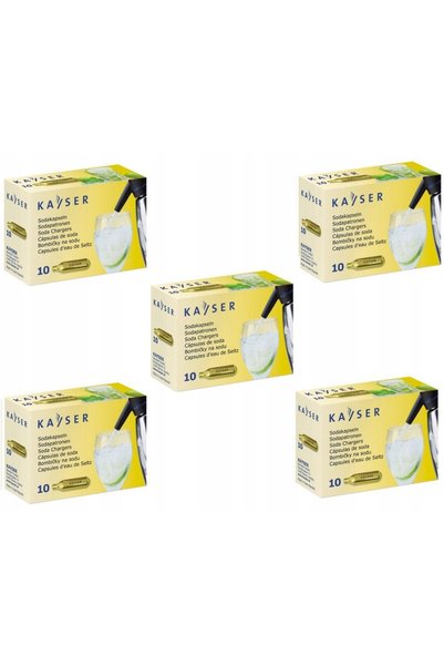 Kayser Cartușe CO2 pentru aparatul de sifon SodaStream, 50 de unități (5 x 10)