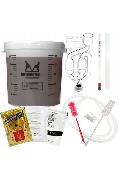 SuperButelki SET WINEMAKER CONTAINER MARE 30L DROSĂ TUBULARĂ