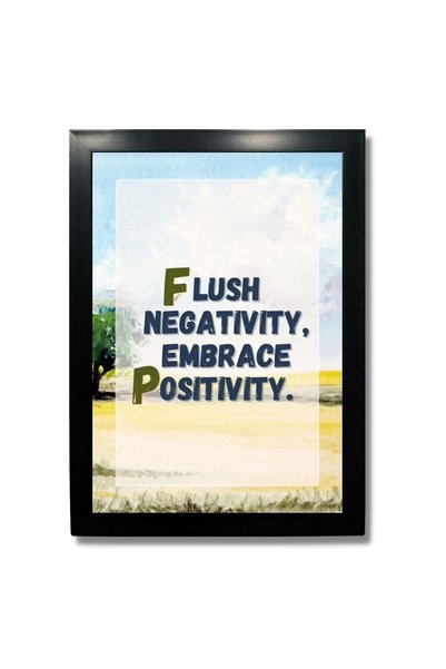 Generic Flush Negativity Framed Bathroom Poster
