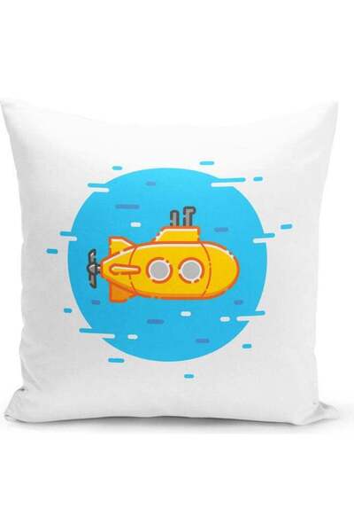 Generic Submarine Design Decorative Pillow Multicolour