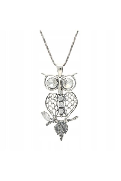 NO BRAND Bufniță Wisior cu cristale Swarovski, zirconiu