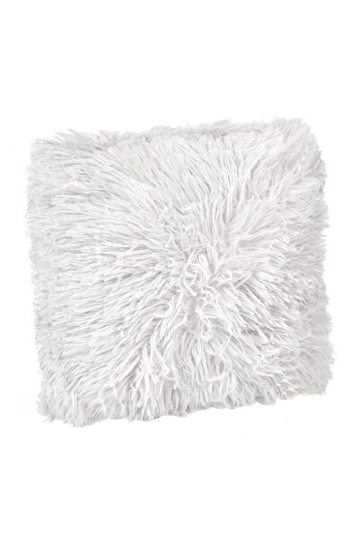 OEM Pernă Decorativa de Iarna din Imitatie de Blana Shaggy albă 25x25cm – ada...