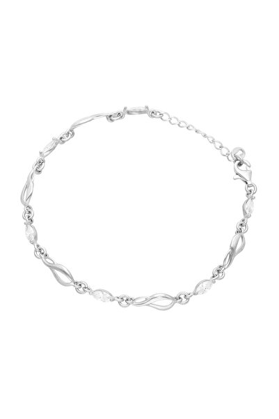 NO BRAND Brățară cu zircon alb