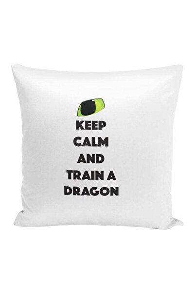 Generic Train Your Dragon Throw Pillow With Stuffing White/Black/Green 16x16inch