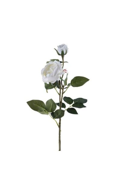 Generic Real Touch 2 Head Rose Flower Stick 68cm - White - 221AIC9901775