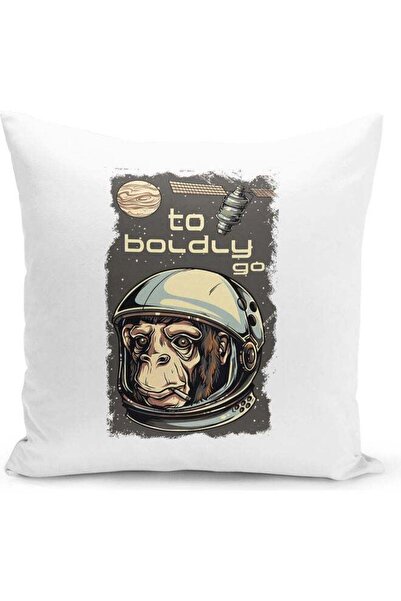 Generic To Boldly Go Decorative Throw Pillow White
