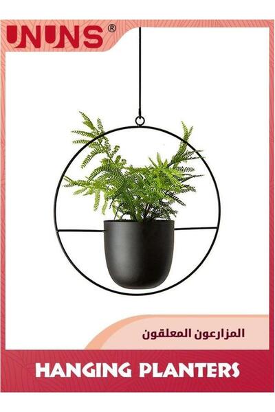 Generic Metal Hanging Planters,Black Plant Hangers With 5.5Flower Pots,Modern...