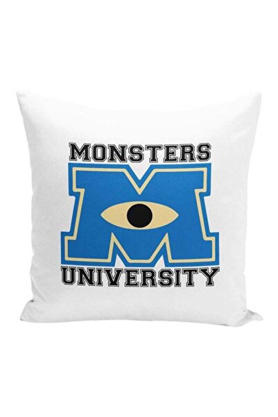 Generic Monsters University Printed Decorative Pillow White/Blue/Black 16x16x...