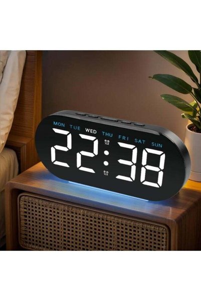Generic 7.8'' Digital Alarm Clock,LED Digital Clock with Ambient Light, with ...