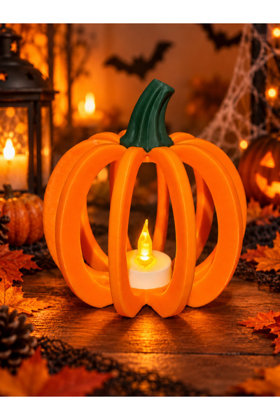 Halloween Cadılar Bayramı Balkabağı LED Tea Light Gece Lambası – Dekoratif Balkabağı Masa Lambası