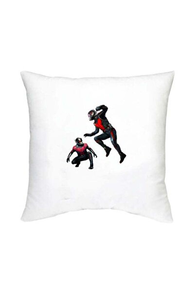 Generic Ant Man Printed Decorative Cushion White/Black/Red 16x16inch