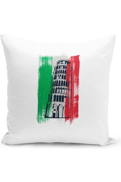 Generic Italy Monument Design Decorative Pillow Multicolour