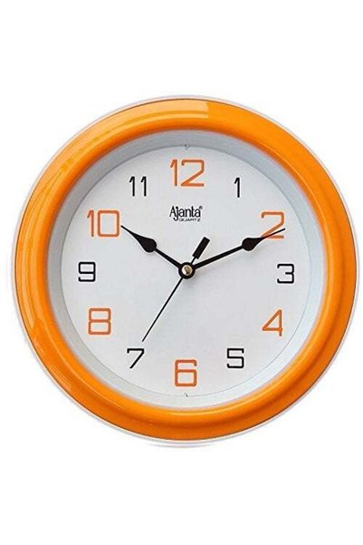 Generic Ajanta 2147 Abstract Round Motion Analog Wall Clock – Orange | Step M...