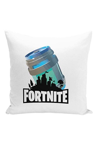 Generic Fortnite Chug Potion Printed Cushion White/Black/Green 16x16inch