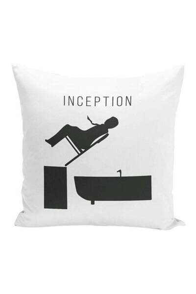 Generic Printed Polyester Decorative Pillow White/Black 16x16inch