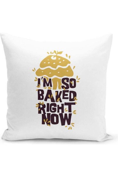 Generic Baked Mushroom Design Decorative Pillow Multicolour