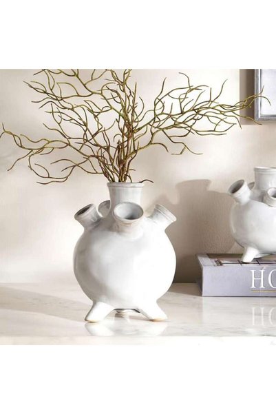 Generic Nigel Ceramic Coral Decor Vase 12.5x12.5x18cm - Grey - 112AIC9904344