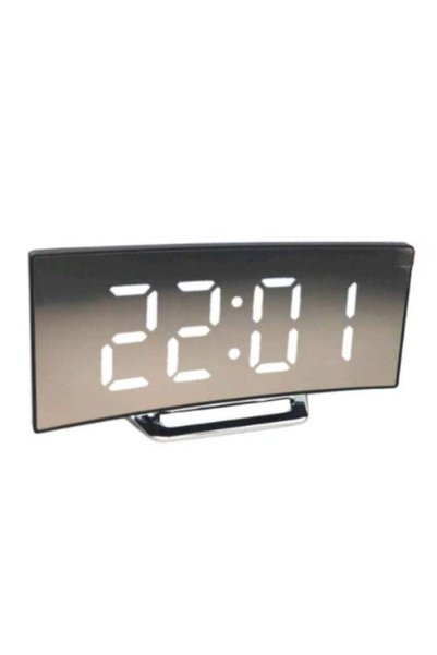 Generic Bedside Digital Alarm Clock With Curve LED Display And Mirror Finish-...