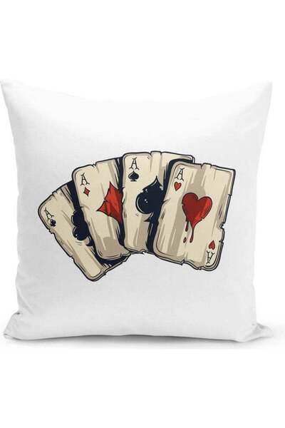 Generic House Of Card Design Decorative Pillow Multicolour