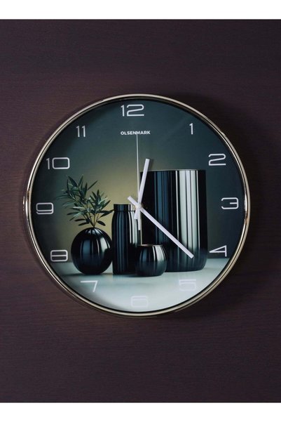 Generic Olsenmark Round Wall Clock OMWC1911 Circle Shaped, WallMounted, Batte...