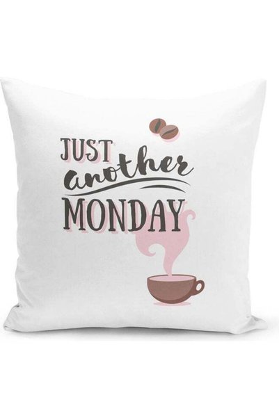 Generic Just Another Monday Quote Decorative Pillow Multicolour
