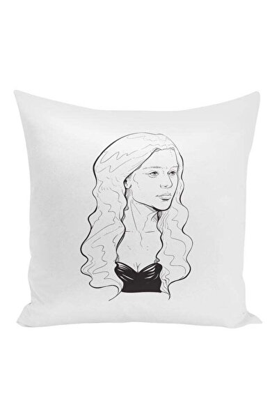 Generic Walker King Themed Throw Pillow White/Black 16x16inch