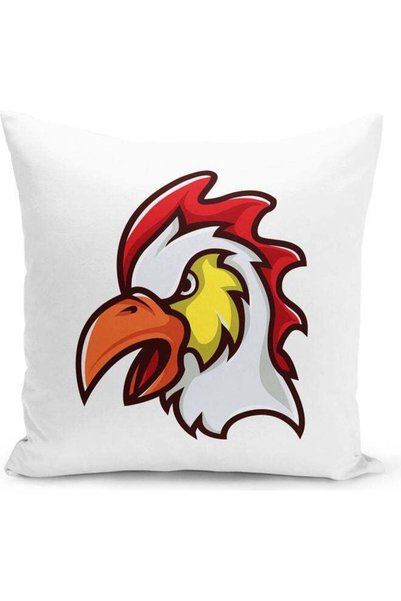 Generic Angry Chicken Design Decorative Pillow Multicolour