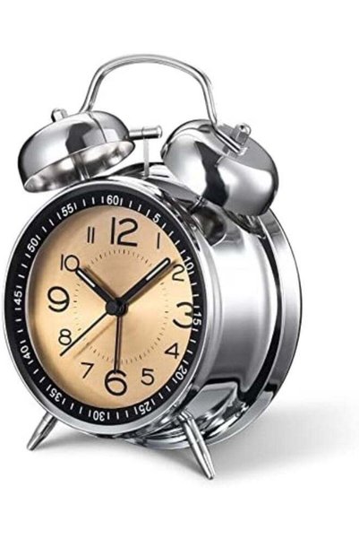 Generic Loud Alarm Clock for Heavy Sleepers Adults,Retro 4 Inch Silent Non-Ti...