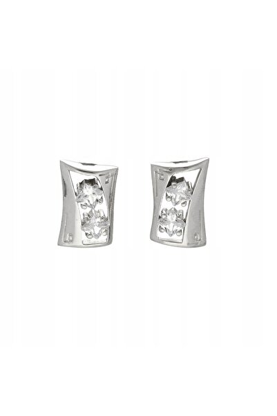 NO BRAND Cercei cu zirconiu cubic, din argint placat cu rodiu