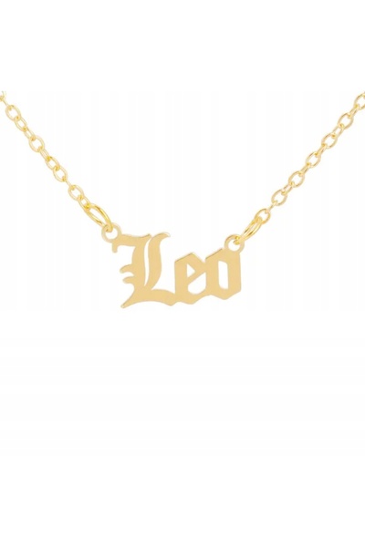 NO BRAND Colier Leu Auriu, Semn Zodiacal Leu, din Oțel Chirurgical