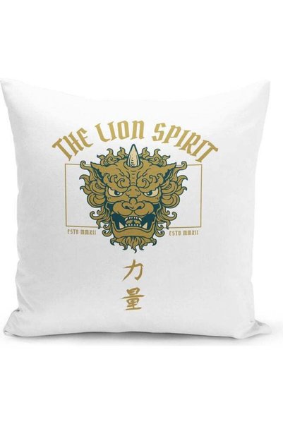 Generic The Lion Spirit Design Decorative Pillow Multicolour