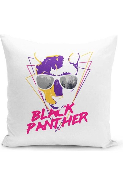 Generic Black Panther Design Decorative Pillow Multicolour